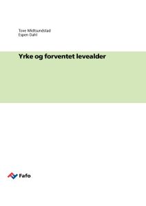 Yrke og forventet levealder