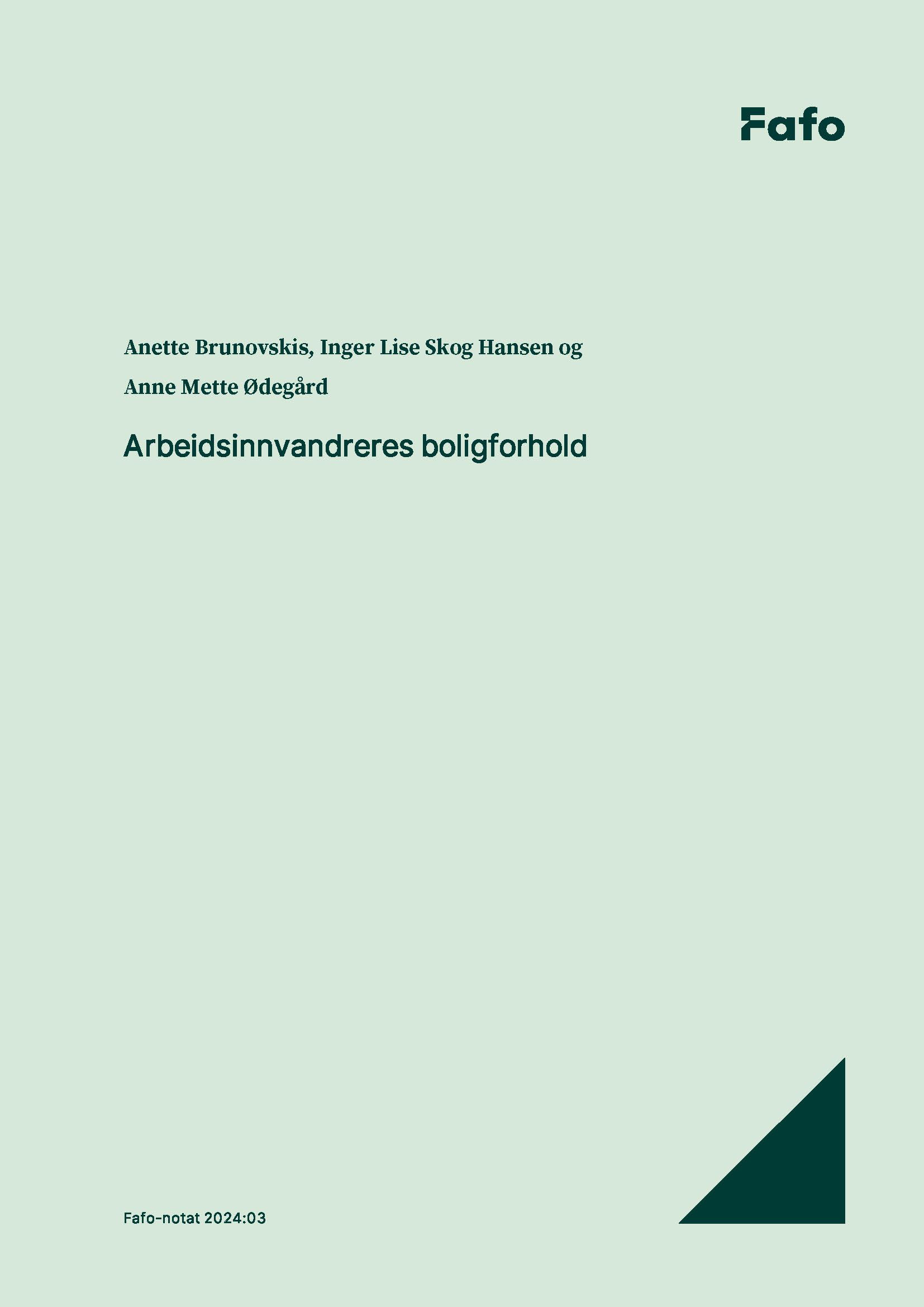 Arbeidsinnvandreres boligforhold