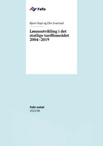 Lønnsutvikling i det statlige tariffområdet 2004–2019