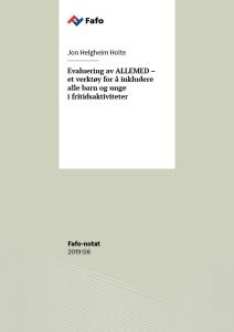 Evaluering av ALLEMED – et verktøy for å inkludere alle barn og unge i fritidsaktiviteter