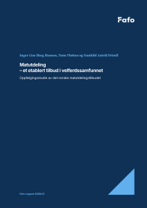 Matutdeling – et etablert tilbud i velferdssamfunnet