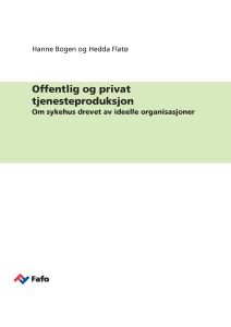 Offentlig og privat tjenesteproduksjon