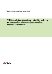 Tillitsvalgtopplæring i statlig sektor