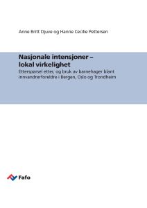 Nasjonale intensjoner – lokal virkelighet
