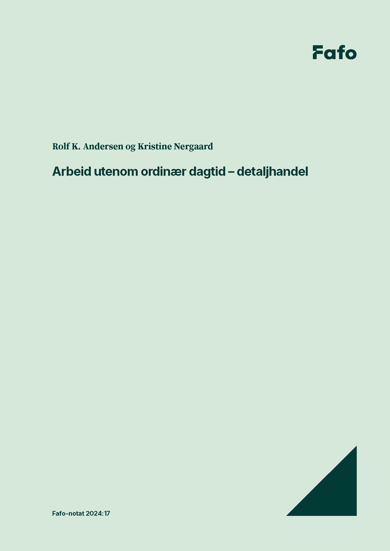Arbeid utenom ordinær dagtid – detaljhandel
