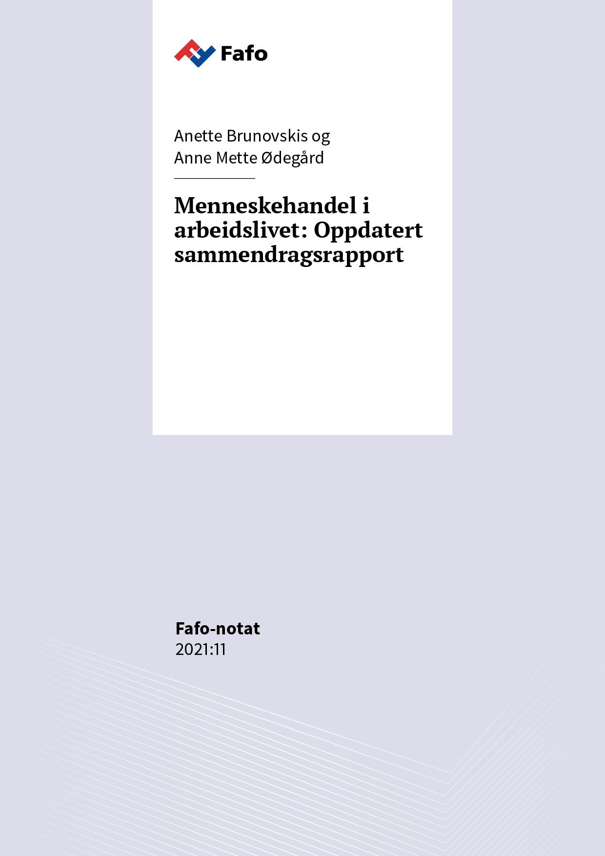 Menneskehandel i arbeidslivet: Oppdatert sammendragsrapport