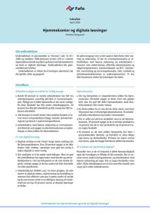 Hjemmekontor og digitale løsninger