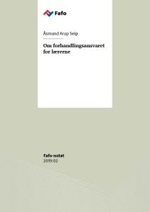 Om forhandlingsansvaret for lærerne