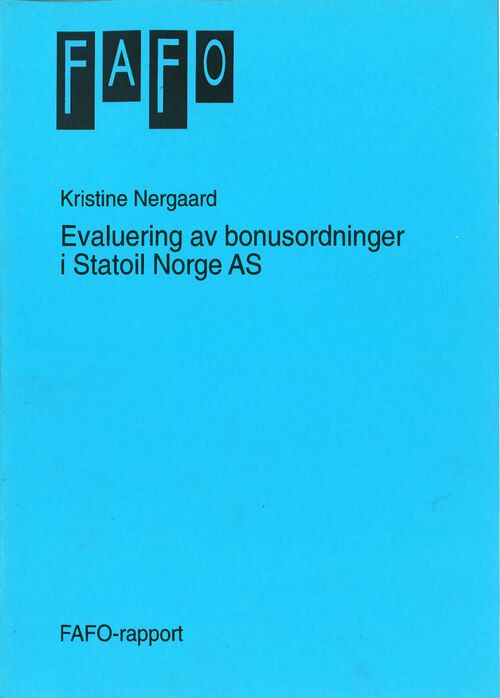Evaluering av bonusordninger i Statoil Norge AS