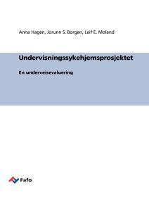 Undervisningssykehjemsprosjektet