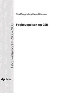 Fagbevegelsen og CSR
