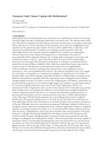 European Trade Unions: Coping with Globalisation?