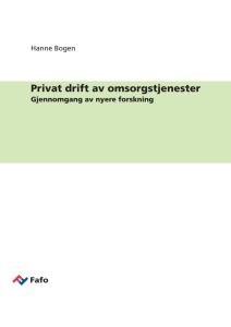 Privat drift av omsorgstjenester