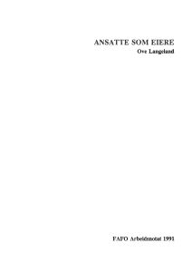 Ansatte som eiere