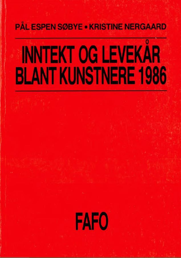 Inntekt og levekår blant kunstnere 1986