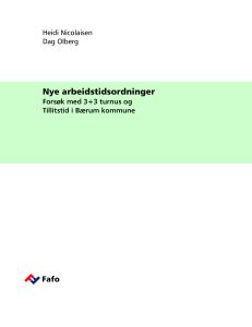 Nye arbeidstidsordninger