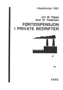 Førtidspensjon i private bedrifter
