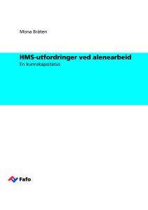 HMS-utfordringer ved alenearbeid