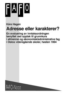 Adresse eller karakterer?