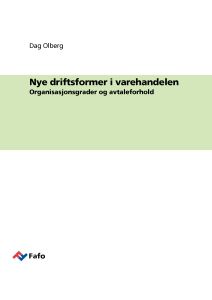 Nye driftsformer i varehandelen