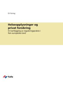 Helseopplysninger og privat forsikring