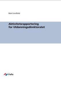 Aktivitetsrapportering for Utdanningsdirektoratet
