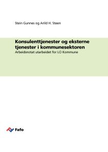Konsulenttjenester og eksterne tjenester i kommunesektoren