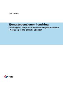 Tjenestepensjoner i endring
