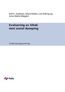 Evaluering av tiltak mot sosial dumping. Underveisrapportering