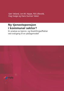 Ny tjenestepensjon i kommunal sektor?