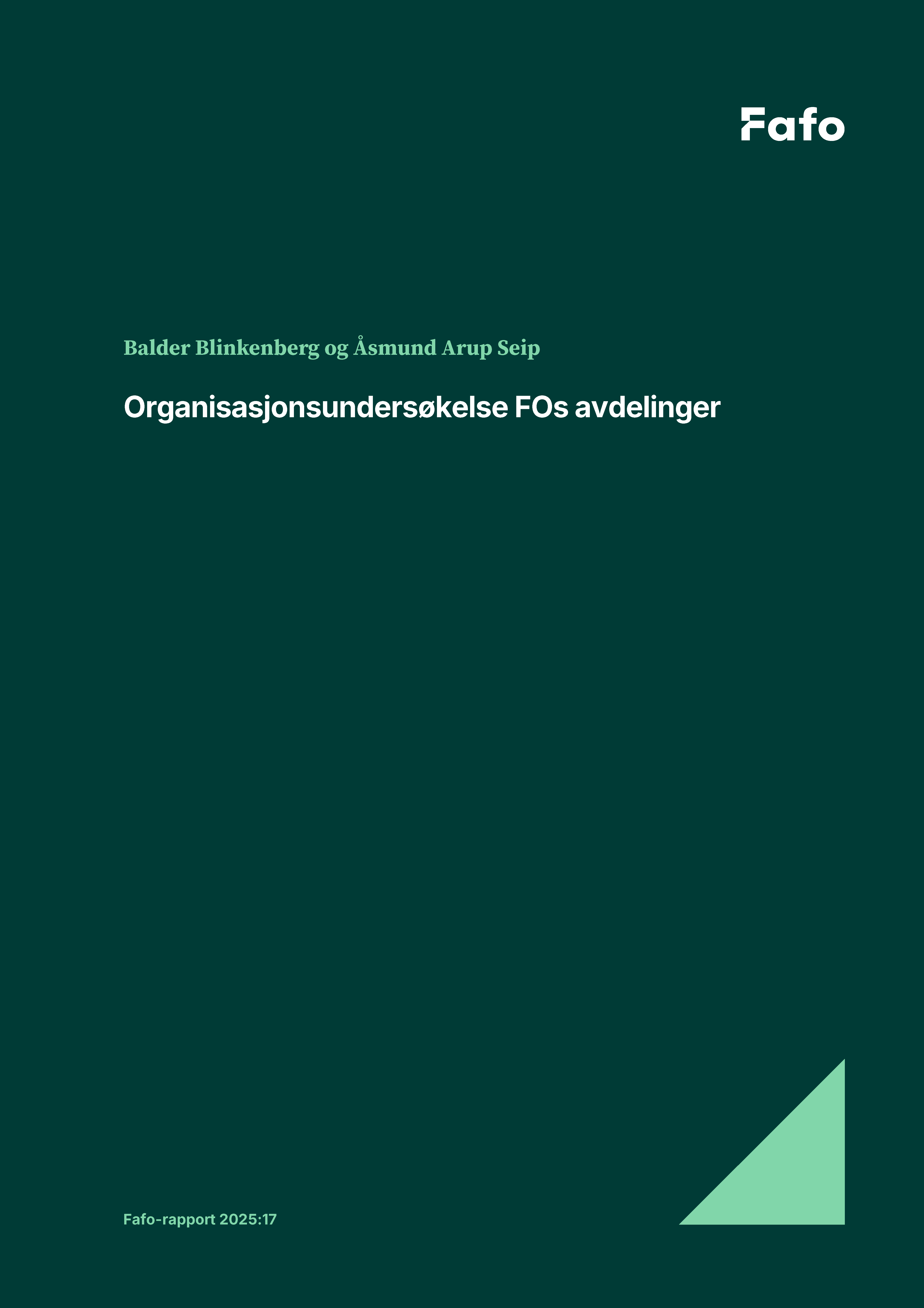 Organisasjonsundersøkelse FOs avdelinger