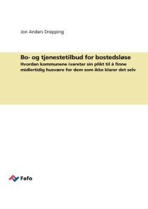 Bo- og tjenestetilbud for bostedsløse