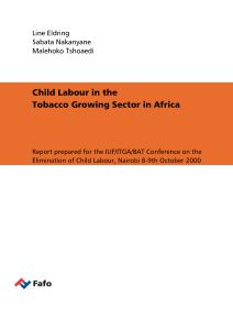 Child Labour in the Tobacco Growing Sector in Africa
