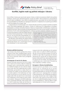 Konflikt, legitim makt og politisk inklusjon i Ukraina