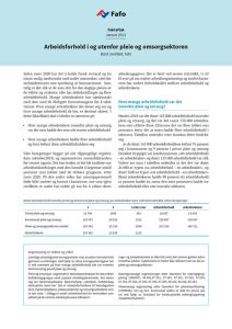 Arbeidsforhold i og utenfor pleie og omsorgsektoren