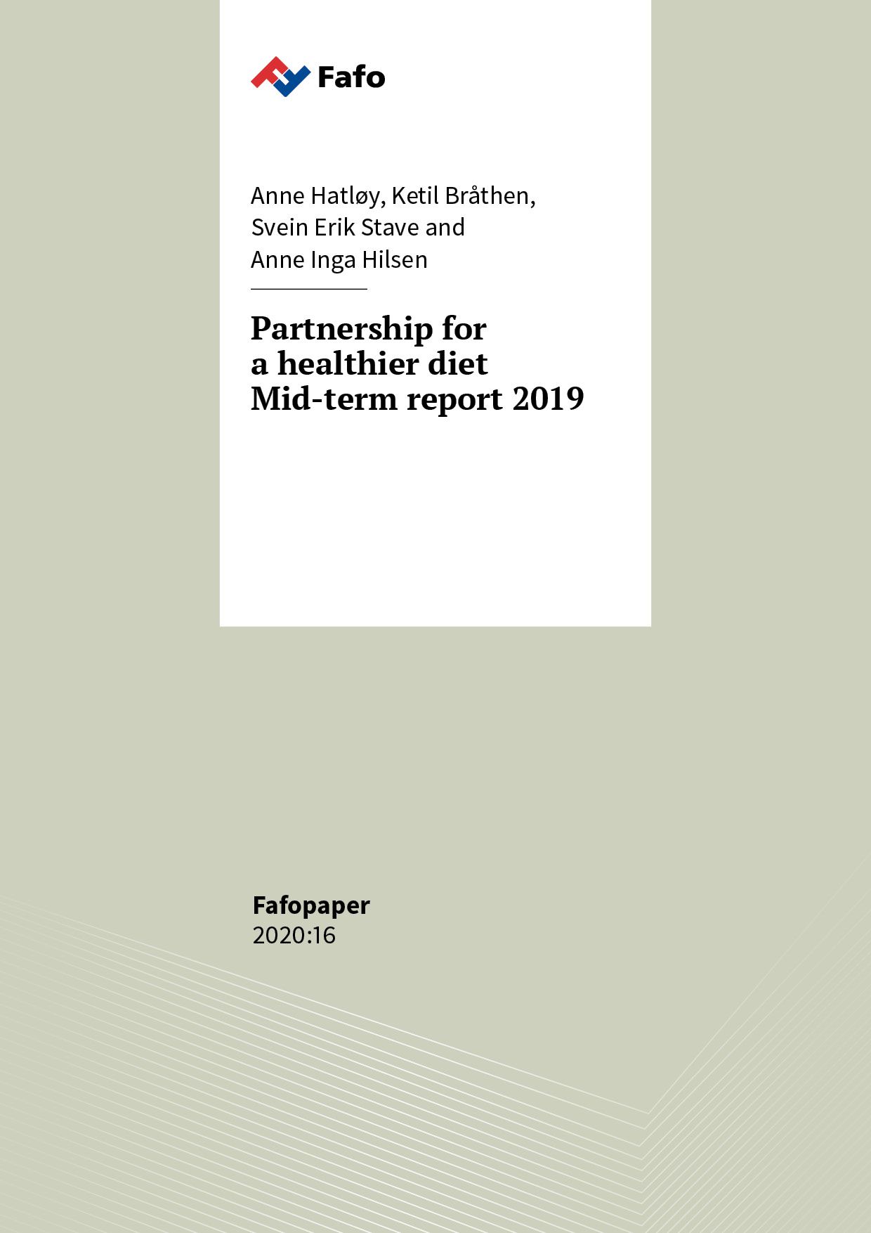 Partnership for a healthier diet, mid-term report 2019