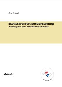 Skattefavorisert pensjonssparing