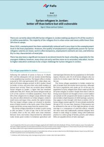 Syrian refugees in Jordan: better off than before but still vulnerable