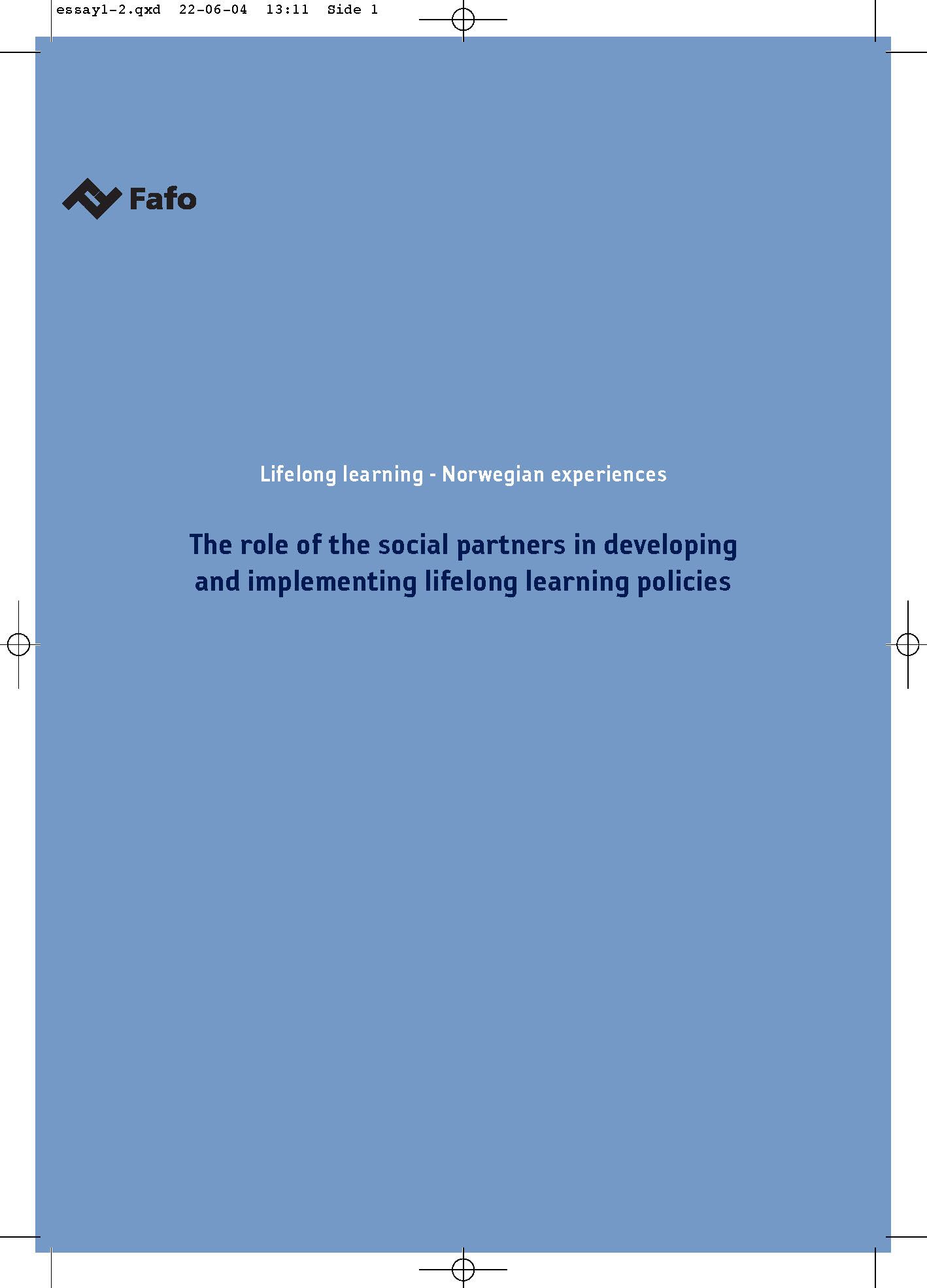 Lifelong learning - Norwegian experiences 1