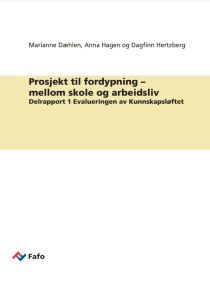 Prosjekt til fordypning – mellom skole og arbeidsliv. Delrapport 1
