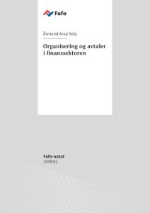 Organisering og avtaler i finanssektoren