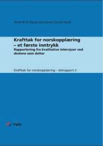 Krafttak for norskopplæring – et første inntrykk
