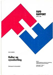 Kultur og sysselsetting