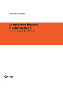 Co-operative Housing in Johannesburg