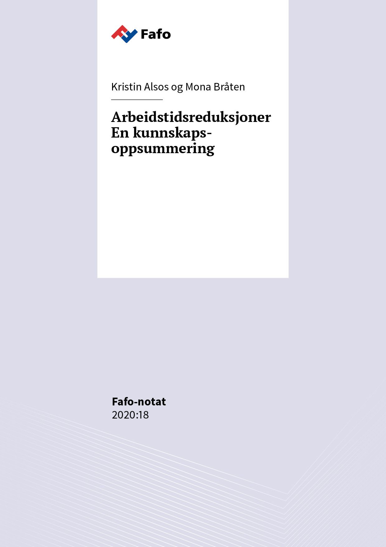 Arbeidstidsreduksjoner – en kunnskapsoppsummering