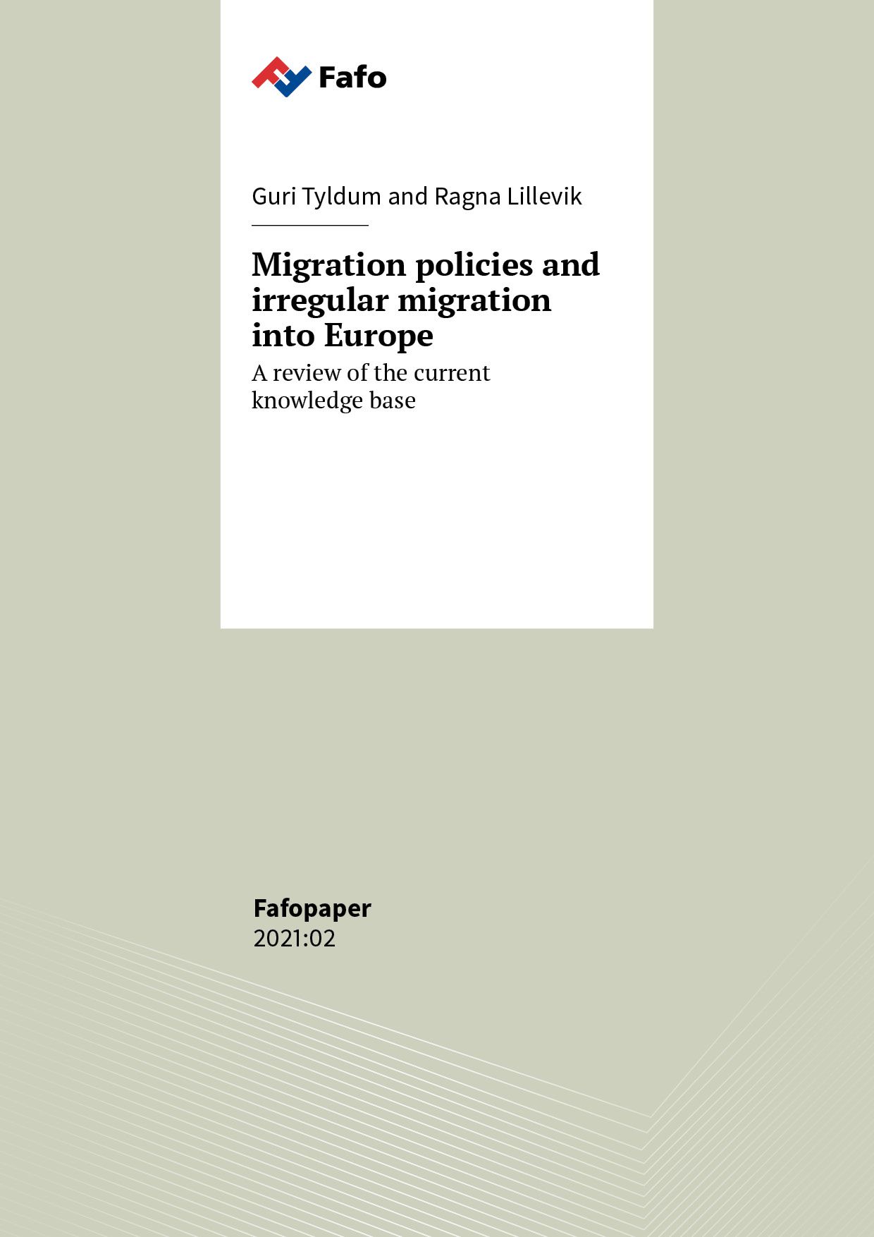 Migration policies and irregular migration into Europe