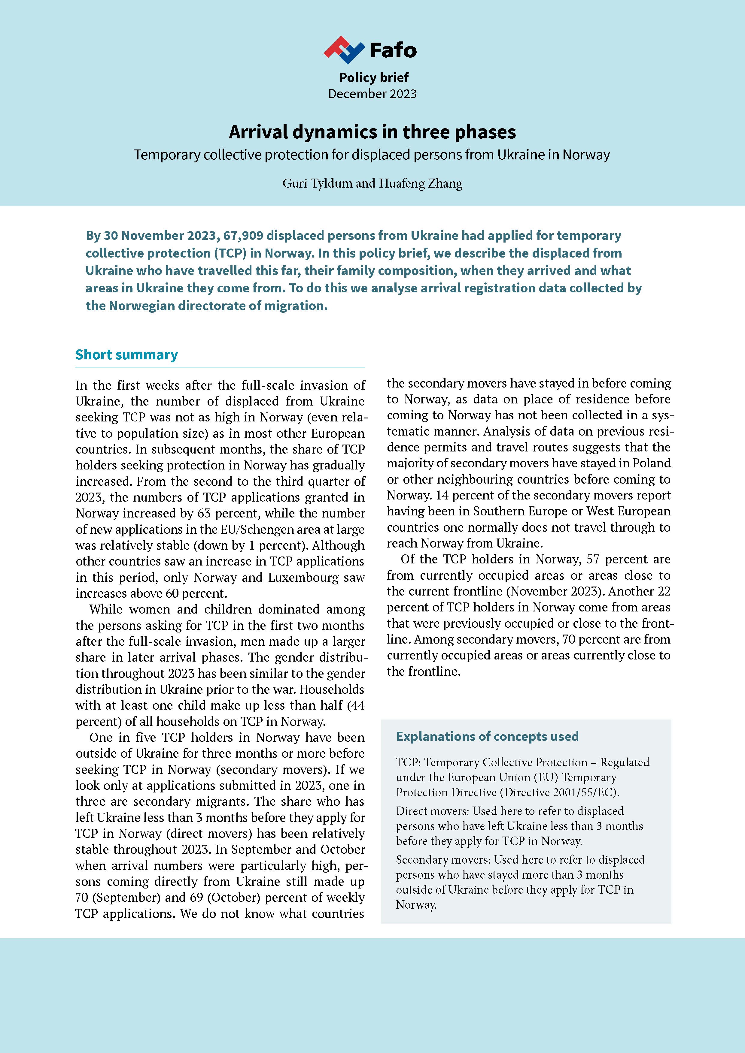 Arrival dynamics in three phases