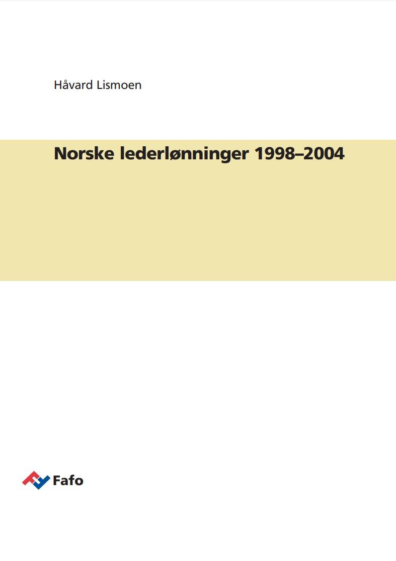 Norske lederlønninger 1998–2004