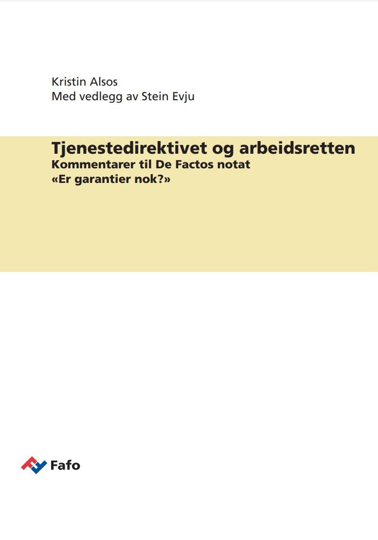 Tjenestedirektivet og arbeidsretten