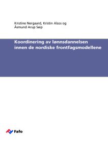 Koordinering av lønnsdannelsen innen de nordiske frontfagsmodellene